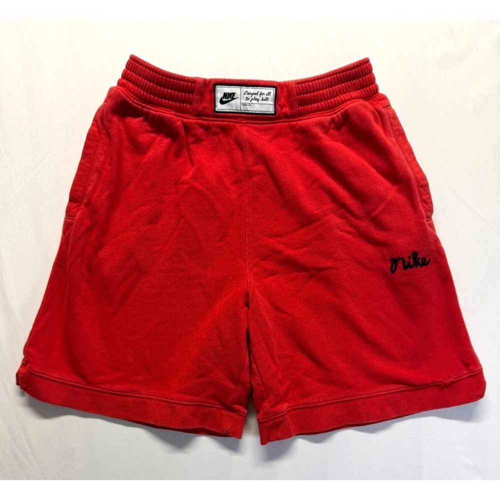 Nike Culture Of Basketball Sweat Shorts Boys XL Red Fleece Lined Cotton Training